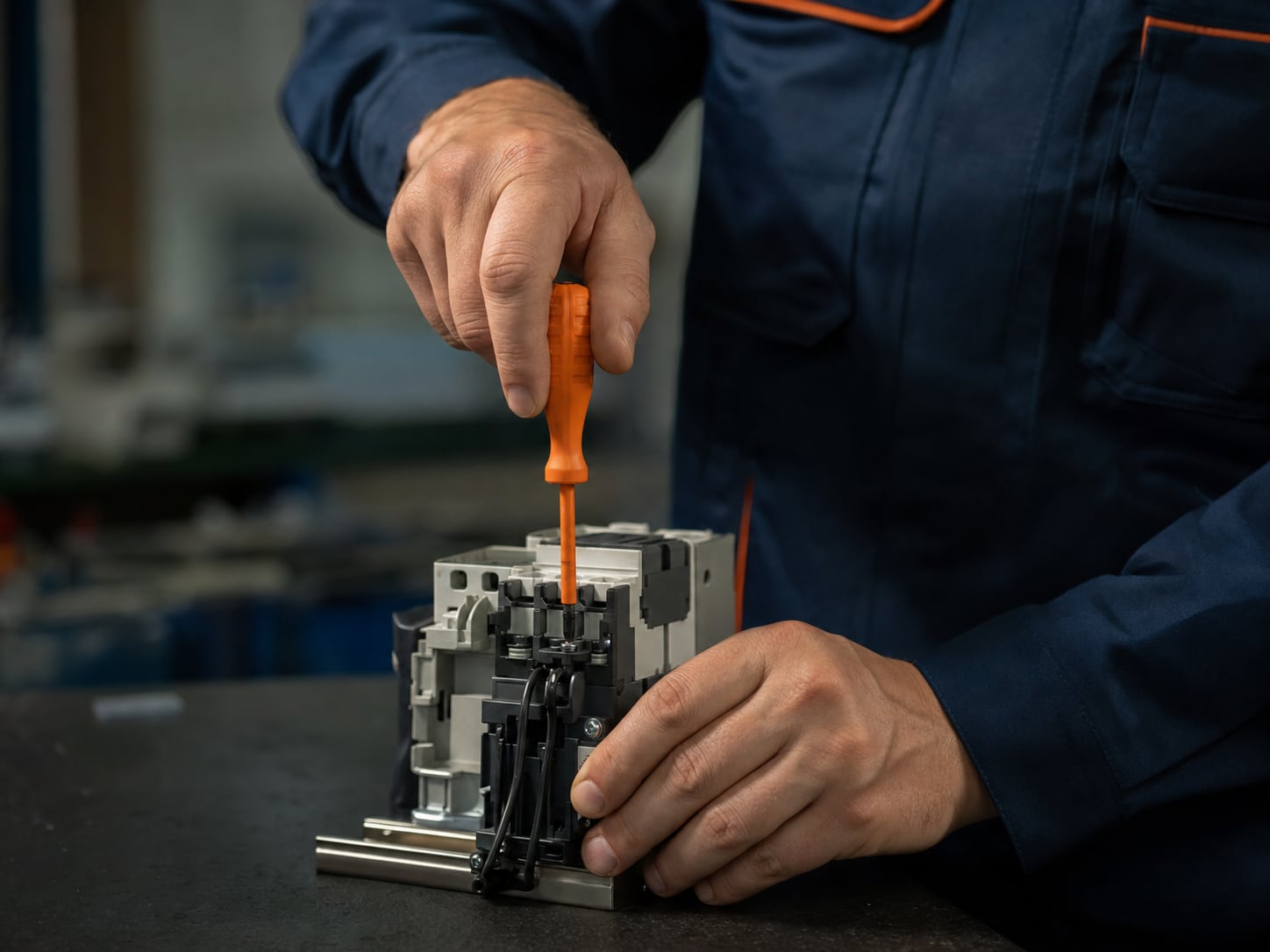 Precyzyjna praca przy instalacji technicznej